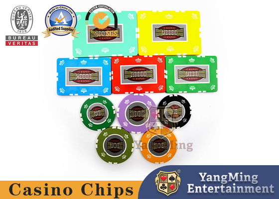 Qualité Chips de casino RFID UV anti-contrefaçon personnalisés multicolores avec autocollants numériques pour les jeux de hasard usine