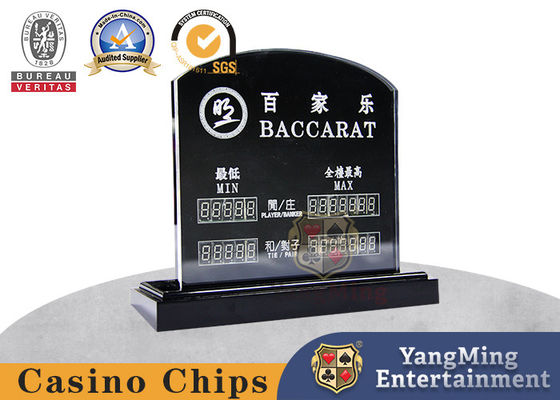 Factory Dedicated Custom LED Electronic Table Limit Sign Casino Club Table Lantern Acrylic Carving Bet Sign Dragon Tiger Gambling Tables Games