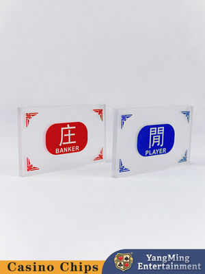 Calidad Estilo del sudeste asiático Baccarat Poker Mesa de juego Casino Banquero personalizado Jugador gana el botón del distribuidor fábrica