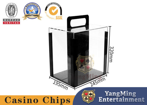 Factory Wholesale Custom Size 1000 pcs 40mm Chips Carrier Poker Chips Case Clear Acrylic Poker Chip Carrier Box