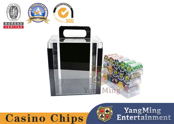 Quality Factory Wholesale Custom Size 1000 pcs 40mm Chips Carrier Poker Chips Case Clear Acrylic Poker Chip Carrier Box factory