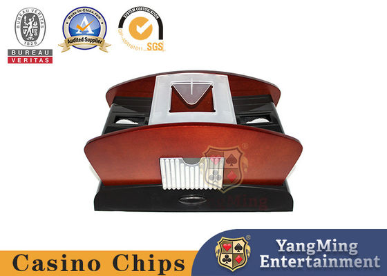 Factory Direct Sale Log Color Battery Power Universal Card Shuffler Texas Holdem Table 2 Sets Of Card Automatic Shuffler