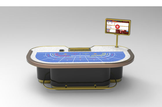 New Upgraded Poker Chip Game Table 7 People Baccarat Dragon Tiger Table Standard Texas Tournament Table