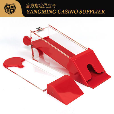 गुणवत्ता तीन रंगों में उपलब्ध हैगहन ऐक्रेलिक डीलर जूता कैसीनो मनोरंजन टेबल काउंटरटॉप डीलर जूता कारखाना