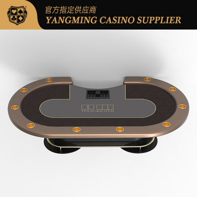 Wholesale Customized Oval Treadle Texas Hold'Em Poker Table Casino Entertainment Casual Gaming Poker Tables
