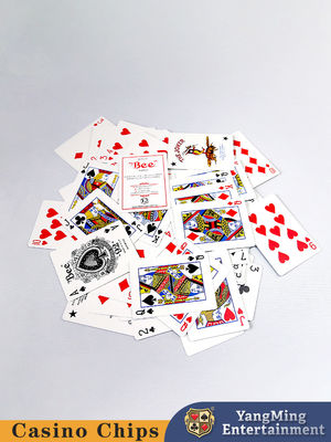 Jakość Oryginalne karty do gry American Poker Club 92 Bee Casino z czarnym papierem UV fabryka