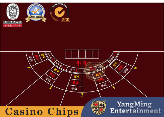 Ποιότητα 5 φορέων έξοχου μπακαράδων πόκερ χαρτοπαικτικών λεσχών αδιάβροχου τραπεζομάντιλων βιομηχανικού κομμάτια τέσσερις-χρώματος βαθμού που τυπώνει το αρχικό σχέδιο εργοστάσιο