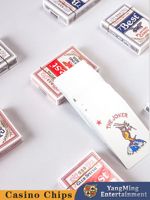 Jakość 100 g/płata Baccarat Poker Gry stołowe Kartki do gry papierowe fabryka