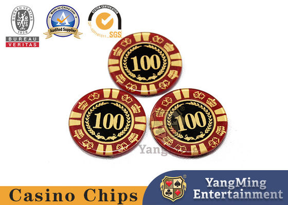 High Transparent Crystal Acrylic Poker Chips Spot Anti - Counterfeiting