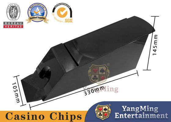 Kalite 8 Deck Akrilik Siyah Casino Poker Kart Sahibi Çizgi Baccarat Masası fabrika