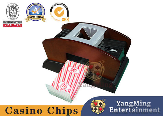 1 - 2 Deck Wood Poker Card Automatic Shuffler And Doubles Use Playing Card Dealer Shoe