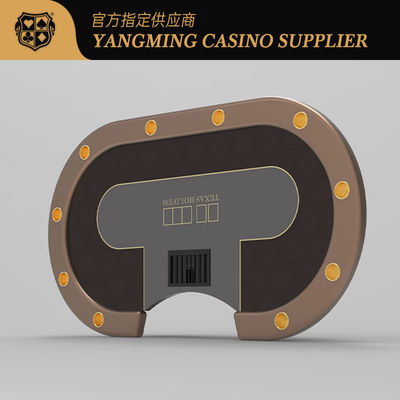 Qualità Tavolo da poker a treadle di metallo nero ovale Texas Casino Poker Tavoli da gioco fabbrica