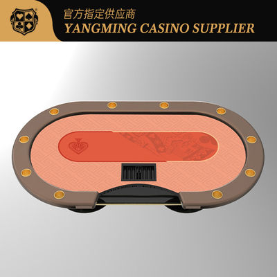 Modern Casino Oval Metal Treadle Poker Table For Poker Tables Gambling Room Gamers