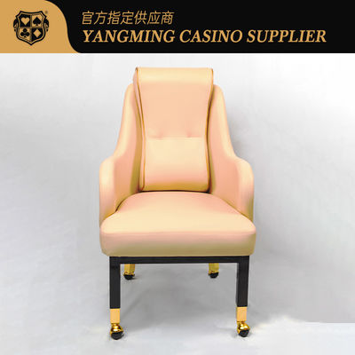 Deluxe Customized Wynn Macau Casino Player Chair Baccarat Gaming Chair With Wheels