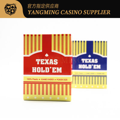 Texas Large Print Plastic Playing Cards Color Box Casino Entertainment Game Playing Cards
