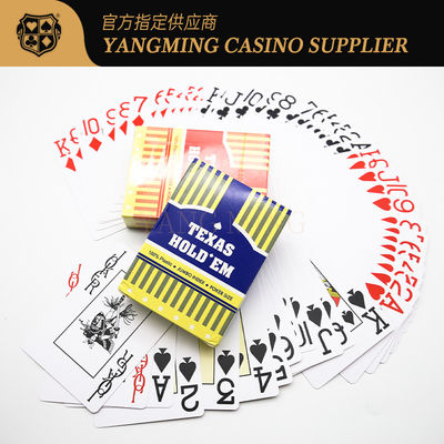 Jakość Texas Duże drukowane plastikowe karty kolorowe pudełko kasyno rozrywka gry gry karty fabryka