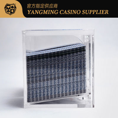 Quality Wholesale Customized Acrylic Two Compartment Eight Deck Waste Card Boxes For Gambling Poker Games factory