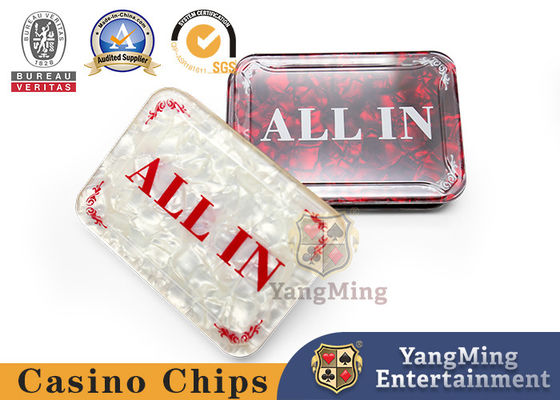 Jakość HOT SALE 1PCS Akrylowy Baccarat ALL IN Button Poker Cards Guard Casino Casino Table Bet Brand fabryka