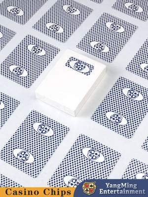 Jakość 100% niebieski czarny papier CMYK Reklama Poker Niestandardowa drukowanie Kasyno Kartki z niestandardowym logo fabryka