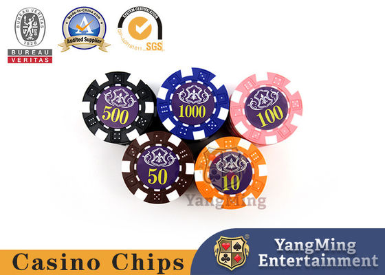 ABS Plastic Dice Poker Chips with UV Protection Casino Table Game Poker Chip Set