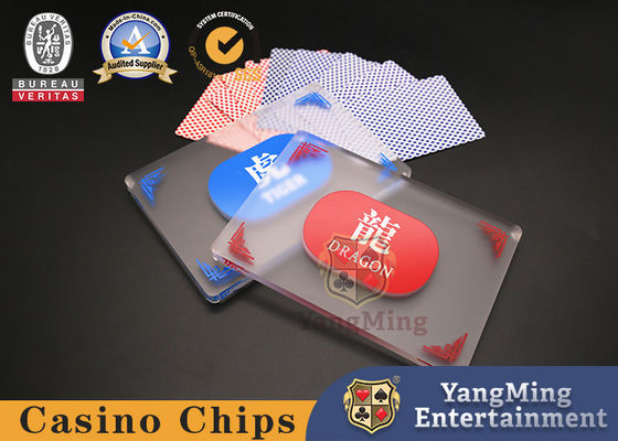 Kwaliteit Nieuw geüpgraded Acrylic Frosted Longhu Brand Texas Baccarat Casino Casual Poker Game Marker Button fabriek