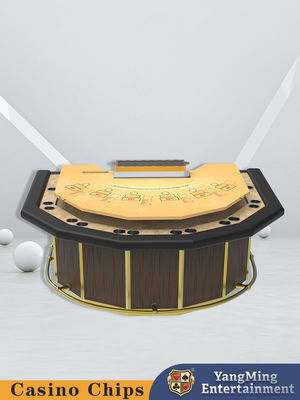 Wholesale Quality 7 Side Guards Blackjack Table Private VIP Customized Polygonal Poker Table for Clubs