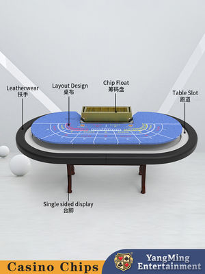 Factory Customized Entertainment 8-Bit Folding Poker Table Baccarat Casino Poker Gaming Table