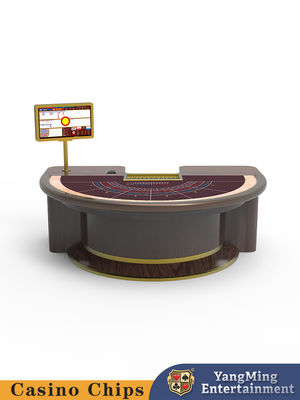 High Standard Casino Table Solid Wood Semi-Circular Treadle Baccarat Table Entertainment Leisure Poker Game Table