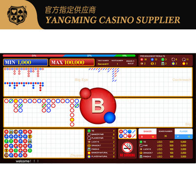 Casino Poker Table Live Baccarat Lucky Six System Software Customizable