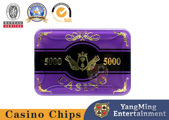 Baccarat Acrylic Chip Set High Temperature Gold Plated Poker Table Game Chip