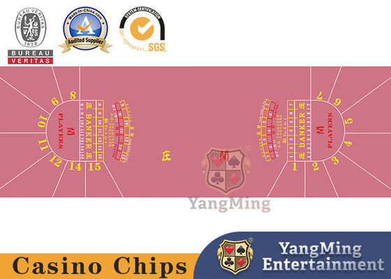 Qualidade Venda por atacado de jogo do apoio da disposição da tabela do projeto original e da toalha de mesa feito-à-medida do pôquer da bacará do Shalf-círculo de 15 jogadores fábrica