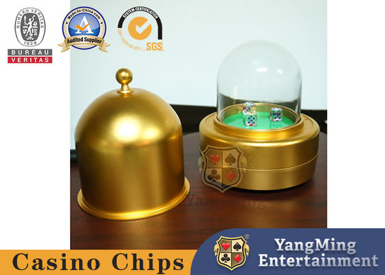 Brass Transparent Cover Electric Intelligent Control Dice Cup Sic Bo Gambling Poker Table Electric Dice Cup