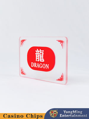 New Design Dragon Tiger Positioning Card Red Blue Frosted Acrylic Poker Table Game