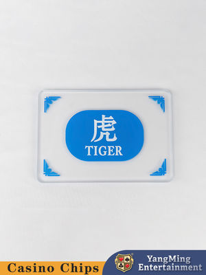 Quality New Design Dragon Tiger Positioning Card Red Blue Frosted Acrylic Poker Table Game factory