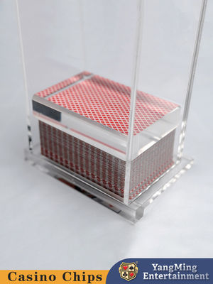 Qualità Texas Club Customized Full Transparent Spesso Acrilico 8 Pareti Di Carta Di Poker Scrap Card Holder Tenitore Speciale Tavolo Di Poker fabbrica