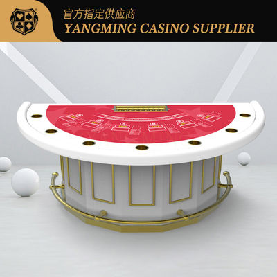 Deluxe Upgraded Casino Blackjack Poker Table Custom Designed Half Round Bar Protector Poker Table