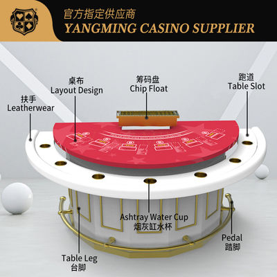 Half Round Bar Protector Blackjack Table Casino Poker Table Cloth Color Customizable