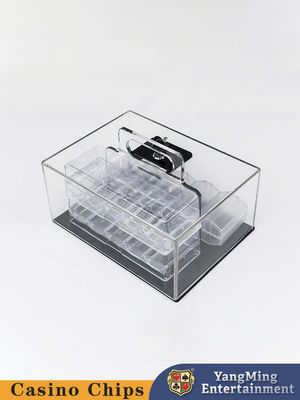 الجودة مصنع أكريليك 400 ياردة قضيب رقاقة مع قفل لعبة بوكر طاولة طاولة أعلى قضيب رقاقة مصنع