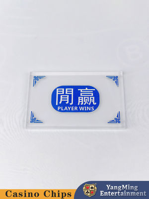 Qualidade Acrílico congelado botão do marcador do banqueiro chinês e inglês do jogo de mesa de póquer botão do marcador de mesa superior fábrica