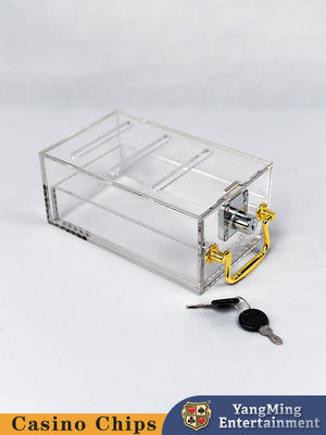 Acrylic 8 Deck Cutting Box With Lock Casino Baccarat Casual Game Cutting Box
