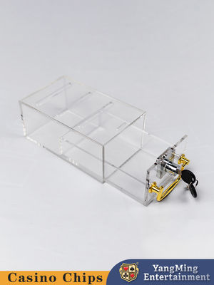 Jakość Akrylowe 8 pokładów pudełko do cięcia z zamkiem Kasyno Baccarat Casual Game Cutting Box fabryka