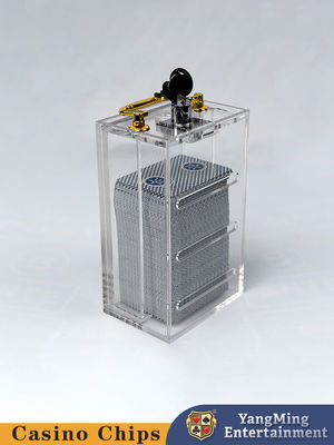 Jakość Akrylowe 8 pokładów pudełko do cięcia z zamkiem Kasyno Baccarat Casual Game Cutting Box fabryka