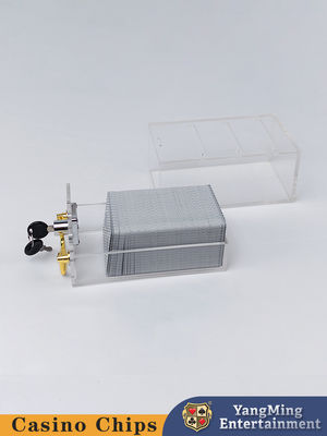 Qualité Tout neuf Acrylique 8 Deck Boîte de coupe de verrouillage de divertissement Table de poker Table personnalisée de verrouillage de déchets de carte de coupe usine