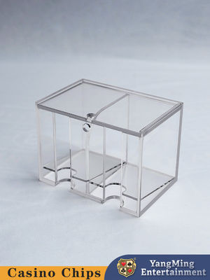 คุณภาพ โรงงานที่กําหนดเอง 2 ห้องโปร่งใส 8 แถวของไพ่ ถือการทิ้ง โป๊กเกอร์ โต๊ะไพ่กล่องเกมโต๊ะ ถือการทิ้ง โรงงาน