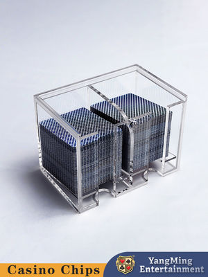 High Quality Wholesale Thickened Acrylic 8 Deck Card Waste Box Casino Baccarat Poker Countertop Discard Holder