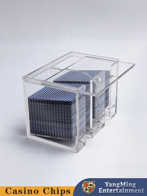 Qualität Fabrik angepasste kristalldicken Acryl 8 Deck Abwurf Halter Baccarat Casual Spiel Tisch Abwurf Halter Fabrik