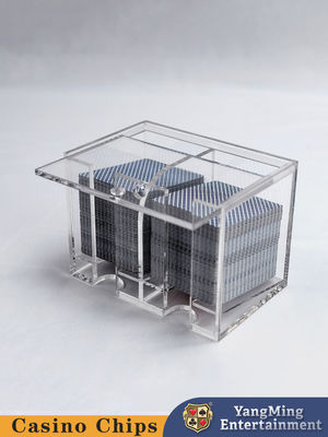 on Sale Acrylic Clear 8 Deck Discard Holder Casino Club Poker Table Game Table Top Discard Holder