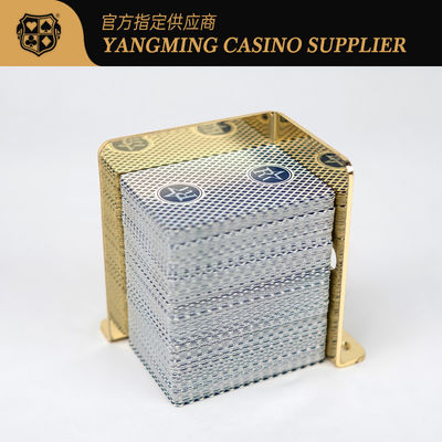 Qualidade Recém-lançado Metal Electroplated Poker Cartão de Resíduos Casino Baccarat Entertainment Leisure Poker Game Cartão de Resíduos fábrica