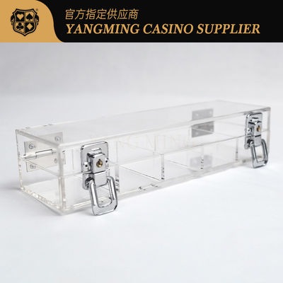 Jakość Akrylowy 100 PCS 50mm Przejrzysty pokerowy tacy z żetonami Baccarat Texas Hold'em fabryka