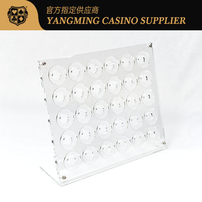 Qualité Vente en gros sur mesure 30 pièces Acrylique Transparent Chip Display Stand Pour le jeu de table de roulette Casino usine